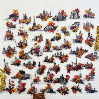 Hidden Blossoms Sticker 50PCS