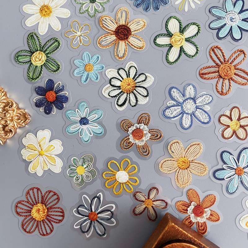 Thread Florets Sticker 80PCS