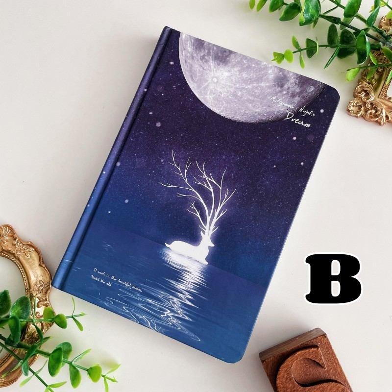 Lunar Deer Illustrated Notebook
