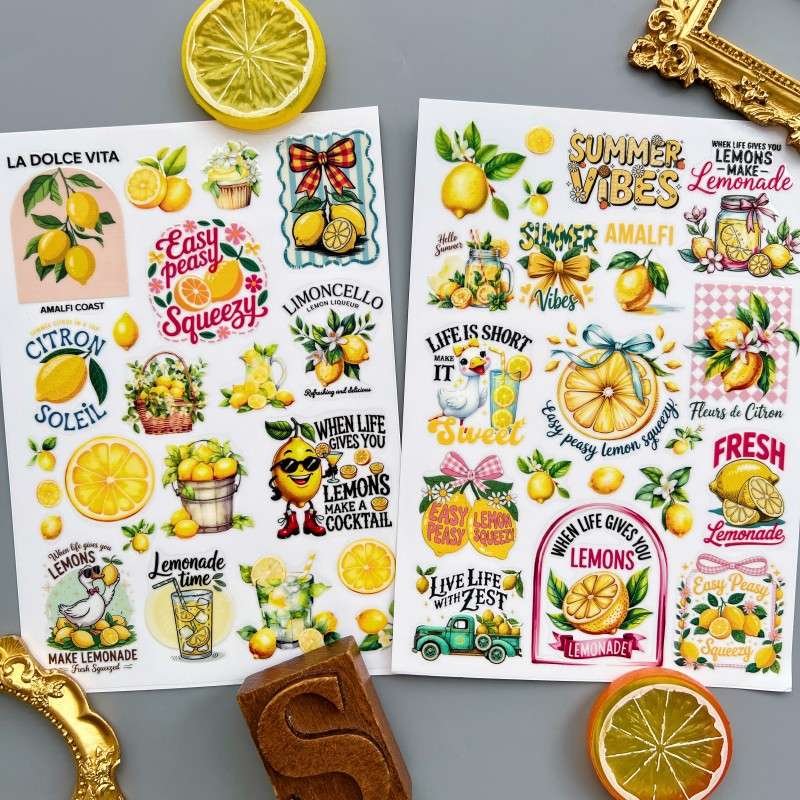 Sunny Lemon Transfer Sticker