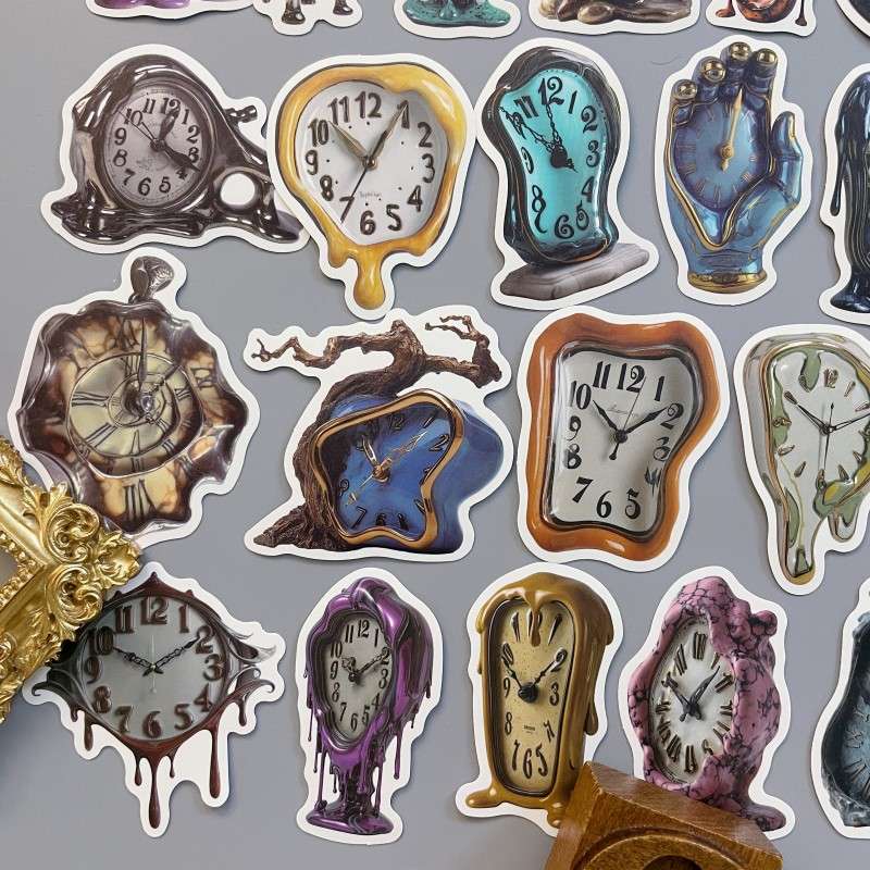 Ticking Clock Sticker 50PCS