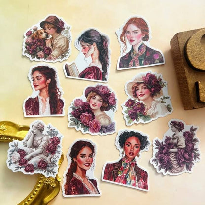 Floral Girl Sticker 20PCS