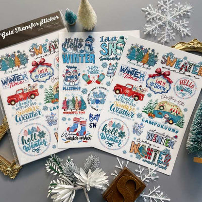 Blue Frost Transfer Sticker