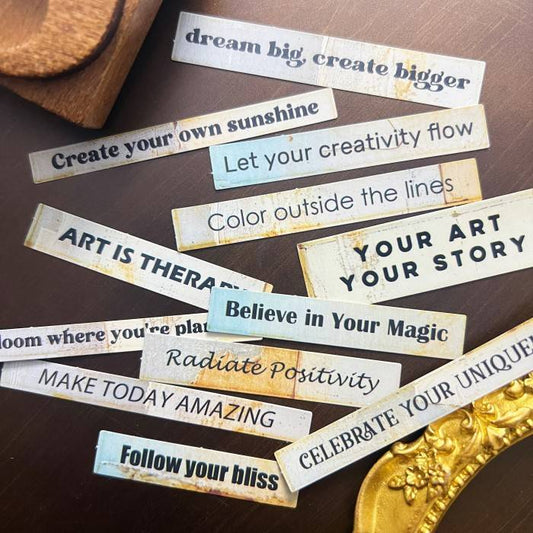 Timeworn Quotes Sticker 24PCS