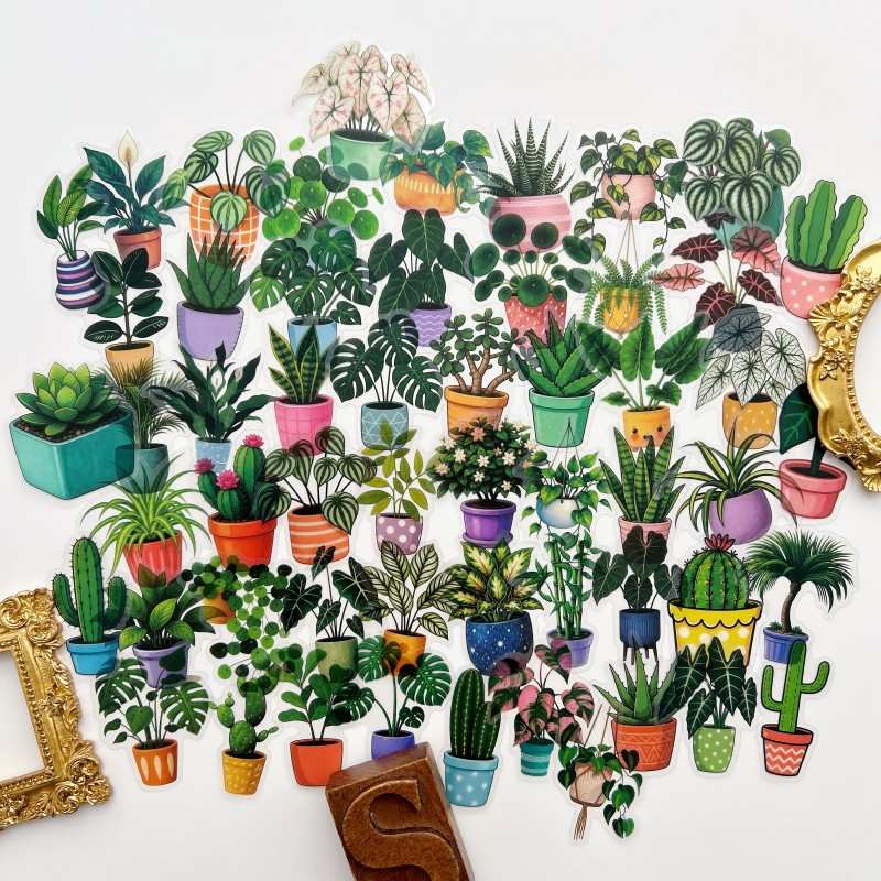 Eco Plants Sticker 50PCS