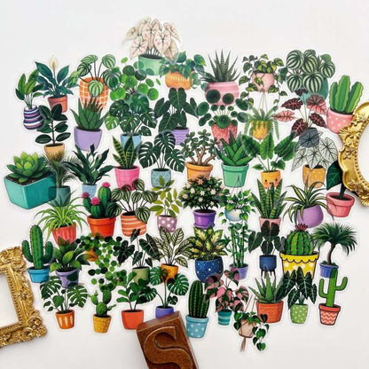 Eco Plants Sticker 50PCS