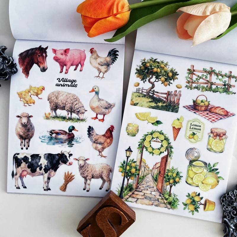 Summer Countryside Sticker Book 20Sheets