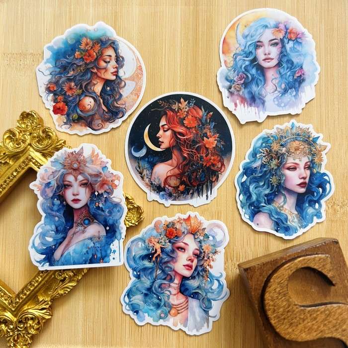 Lunar Goddesses Sticker 12PCS