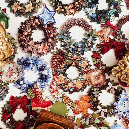 Christmas Wreath Sticker 60PCS