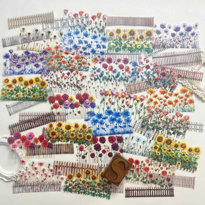 Fence Florals Sticker 50PCS