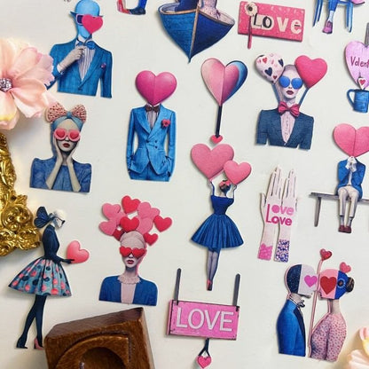 Pink Valentine Sticker 25PCS