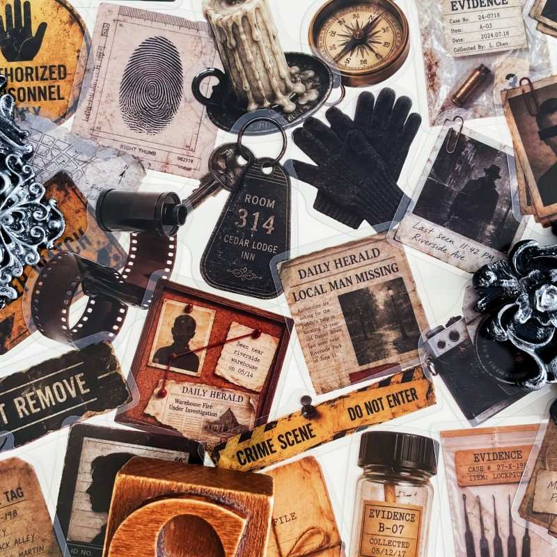 Detention Sticker Detective Newspaper Sticker 50PCS – Soto Studios