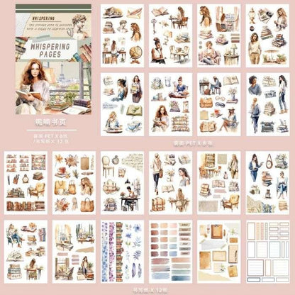 Whispering Pages Sticker Book 20Sheets