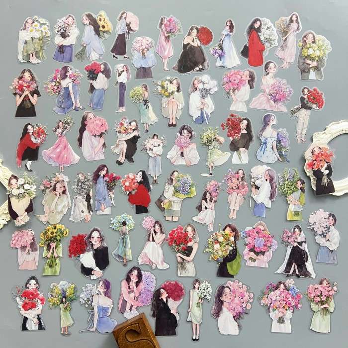 Bouquet Girls Sticker 60PCS