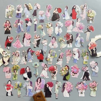 Bouquet Girls Sticker 60PCS