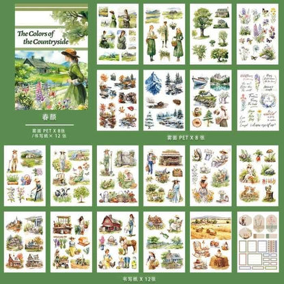 The Colors Of The Countryside Sticker Book 20Sheets