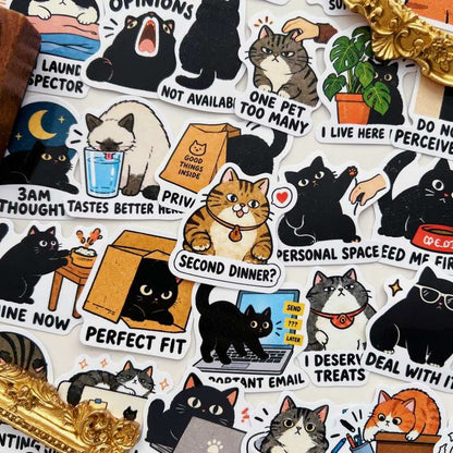 Kitten Nap Sticker 50PCS