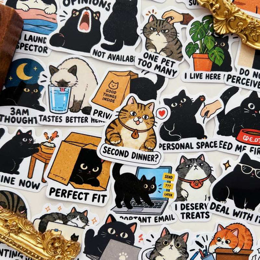 Kitten Nap Sticker 50PCS