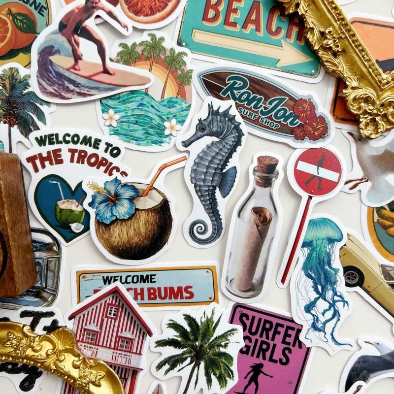 Coastal Charm Sticker 50PCS