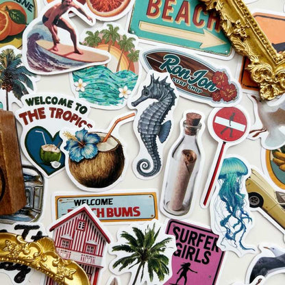 Coastal Charm Sticker 50PCS