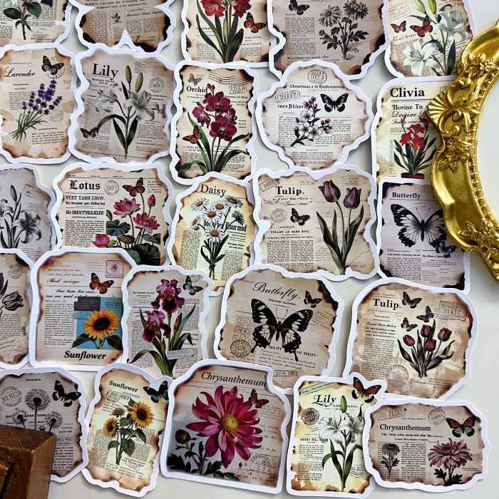 Paper Butterfly Sticker 56PCS