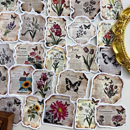 Paper Butterfly Sticker 56PCS