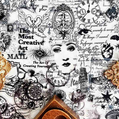 Ink Sketch Sticker 50PCS