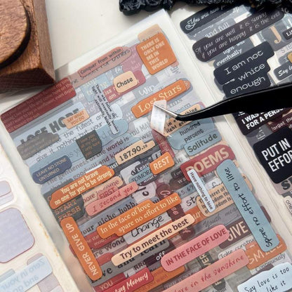 Dusty Glyphs Sticker Book 20Sheets