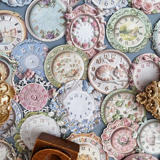 Garden Clock Sticker 40PCS