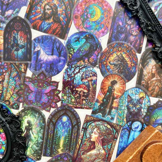 Church Stain Sticker 50PCS