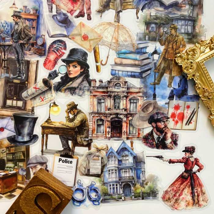 Sherlock Holmes Journal Sticker 90PCS
