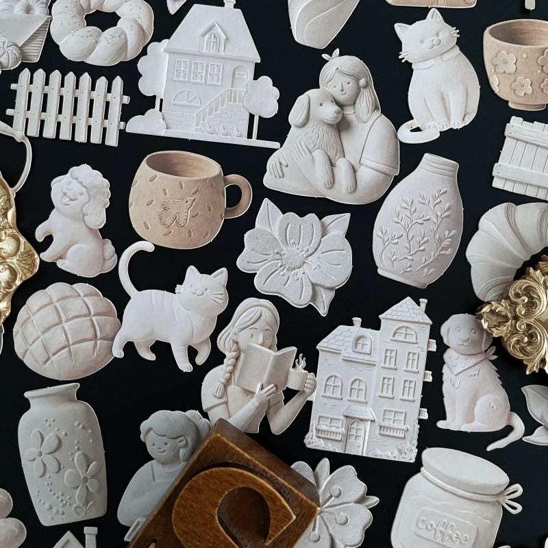 Diy Clay Sculpting Sticker 60PCS