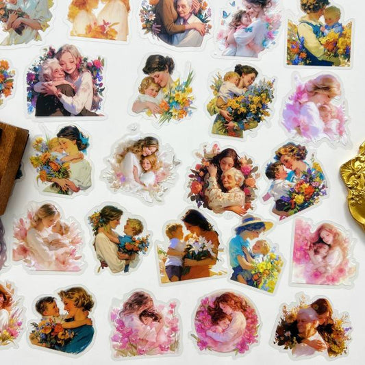 Mother's Day Bouquet Sticker 50PCS