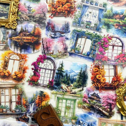 Seasonal Window Views Sticker 40PCS