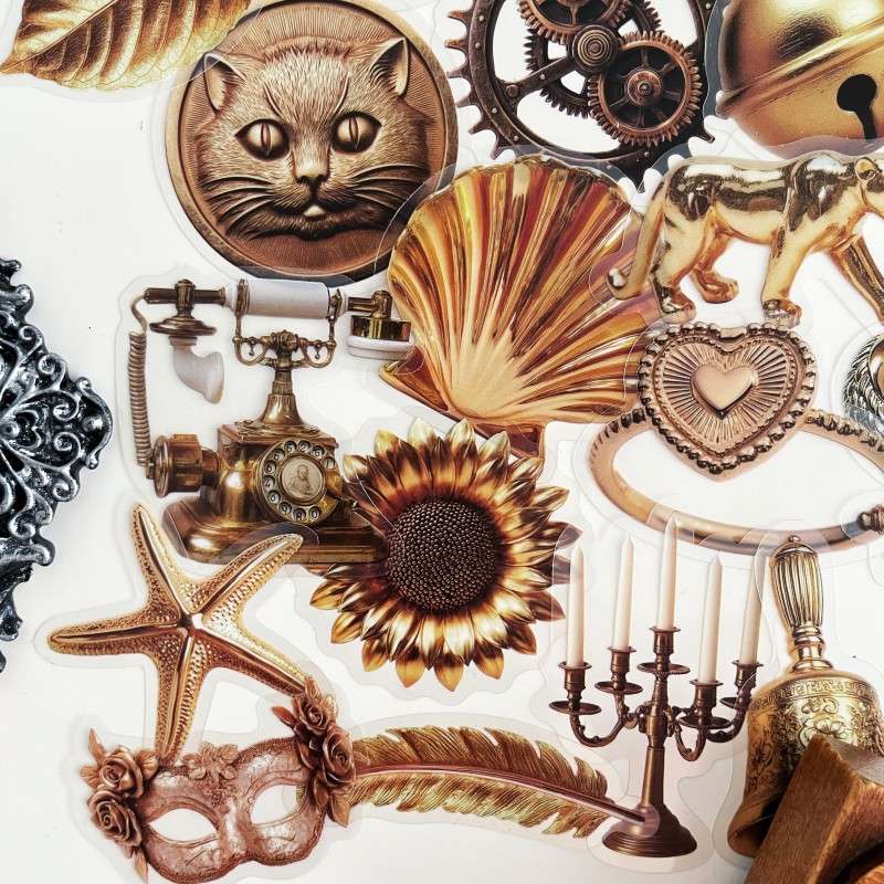 Antique Alloy Sticker 50PCS