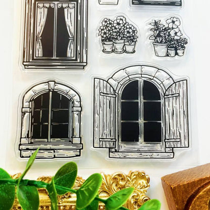 Window Leaf Clear Stamp