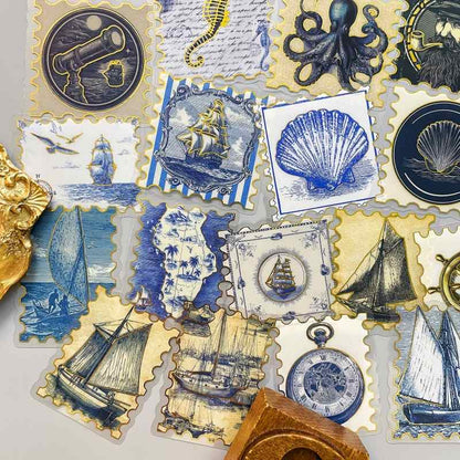 Blue Sail Sticker 50PCS