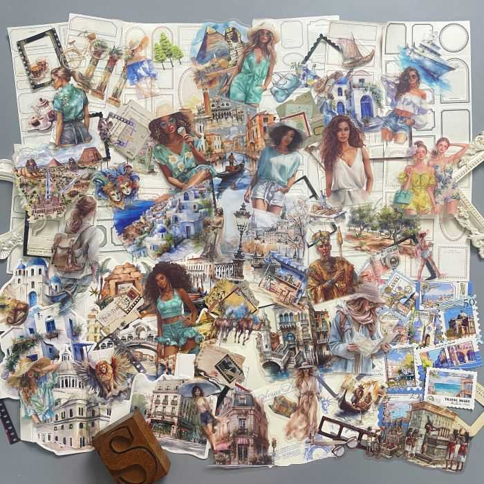 Urban Travel Adventure Ephemera Mystery Kit 110PCS