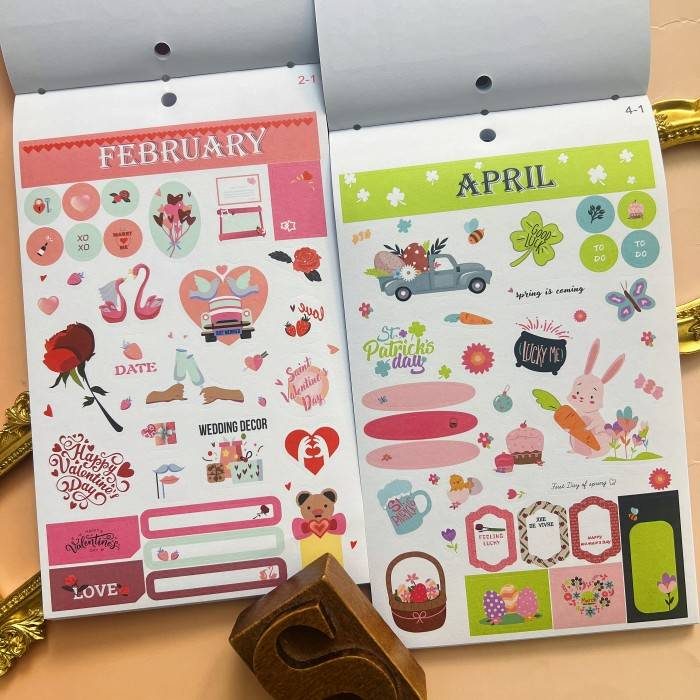 Aesthetic Monthly Planner Stickers 28Sheets