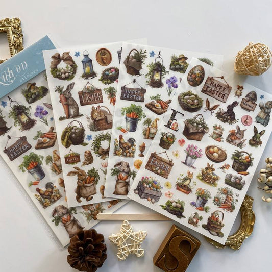 Soft Blue Easter Transfer Sticker