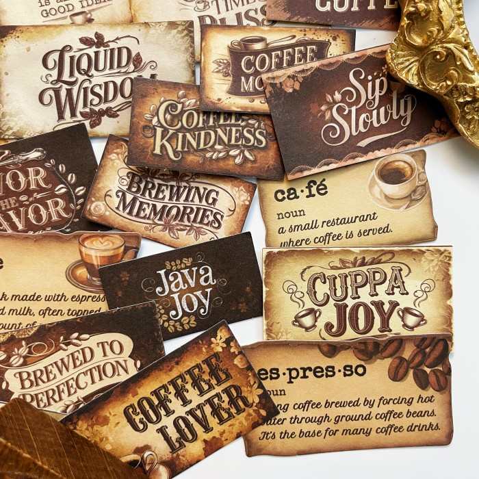 Brewed Words Sticker 50PCS