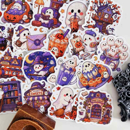 Lilac Ghost Sticker 50PCS