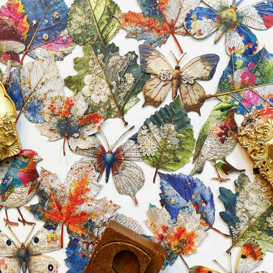 Handmade Stamp Fun Sticker 60PCS