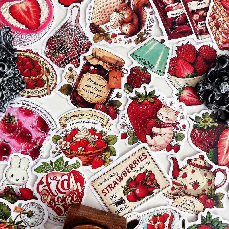 Retro Berry Sticker 50PCS