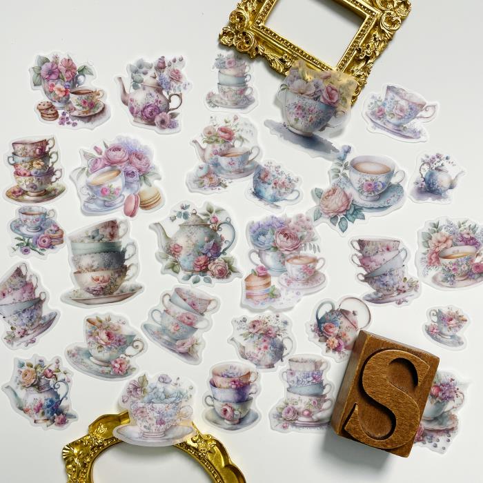 Elegant Tea Time Vellum Sticker 26PCS