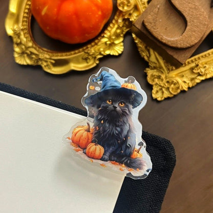 Pumpkin Witch Cat Paper Clip | Soto Studios