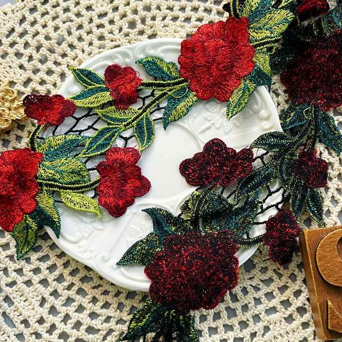 Rosetta Vine Embroidered Lace Trim