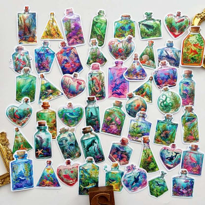 Ocean Jar Sticker 50PCS