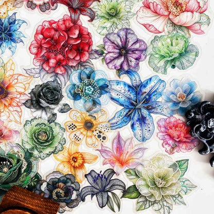 Floral Thread Sticker 60PCS