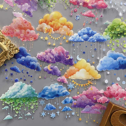 Pastel Clouds Sticker 60PCS